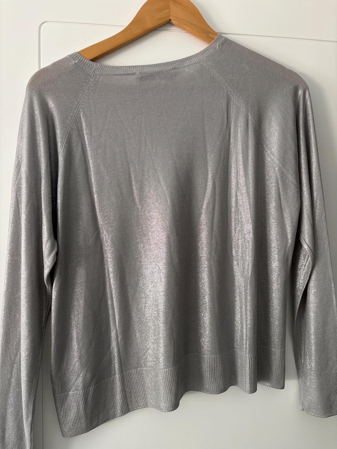 FINE KNIT FOIL SWEATER - Image 2