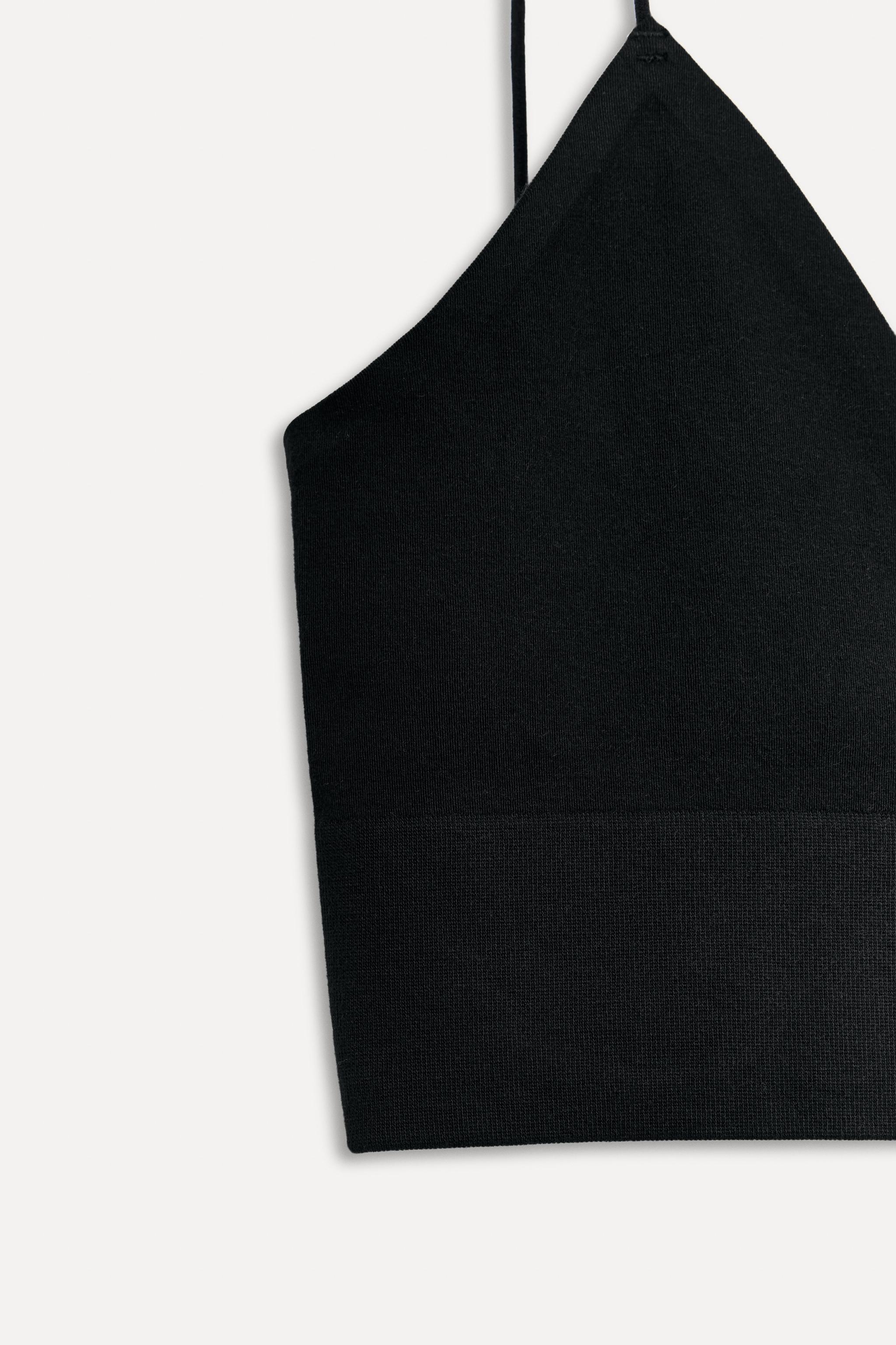 ZARA シームレス トライアングル ブラレット 50TH ANNIVERSARY SEAMLESS TRIANGULAR BRALETTE 50TH ANNIVERSARY - Black | ZARA
