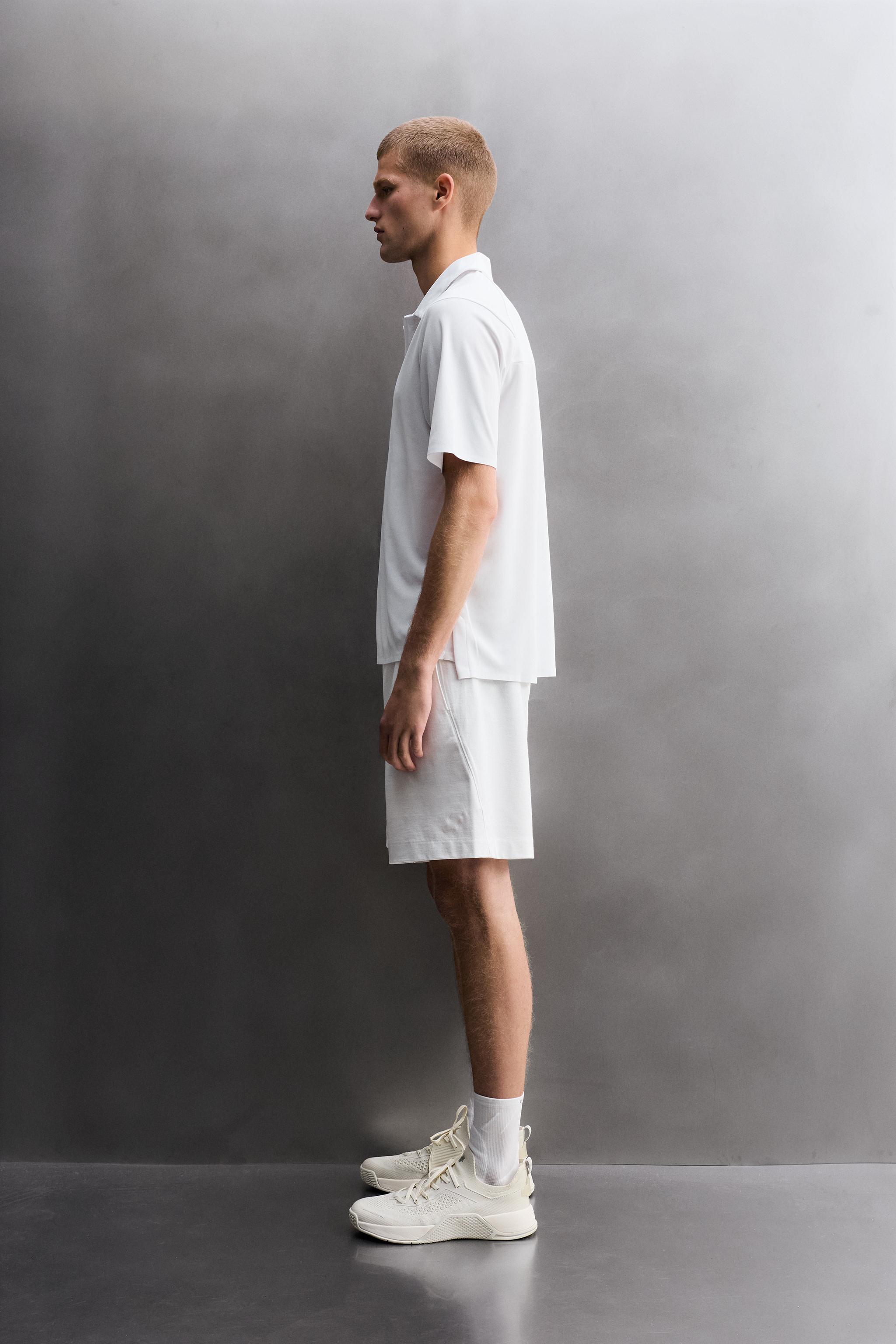 Zara TEKNİK DOKULU ANTRENMAN POLO T-SHIRT görsel 6