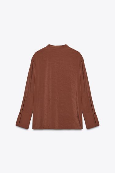 CHEMISE FLUIDE ZW COLLECTION - Caramel de Zara - Image 11