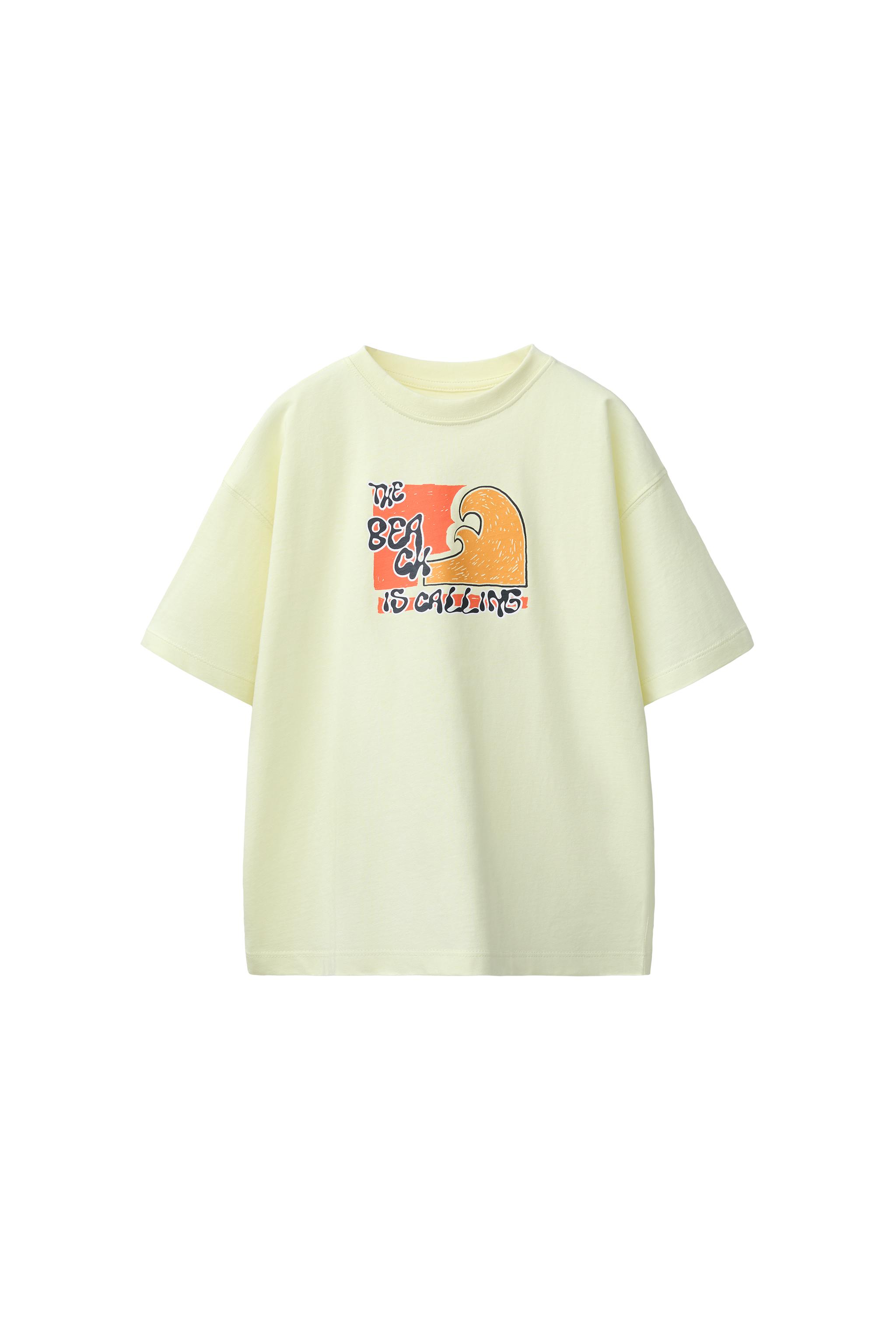 WAVE PRINT T-SHIRT - Yellow | ZARA United States