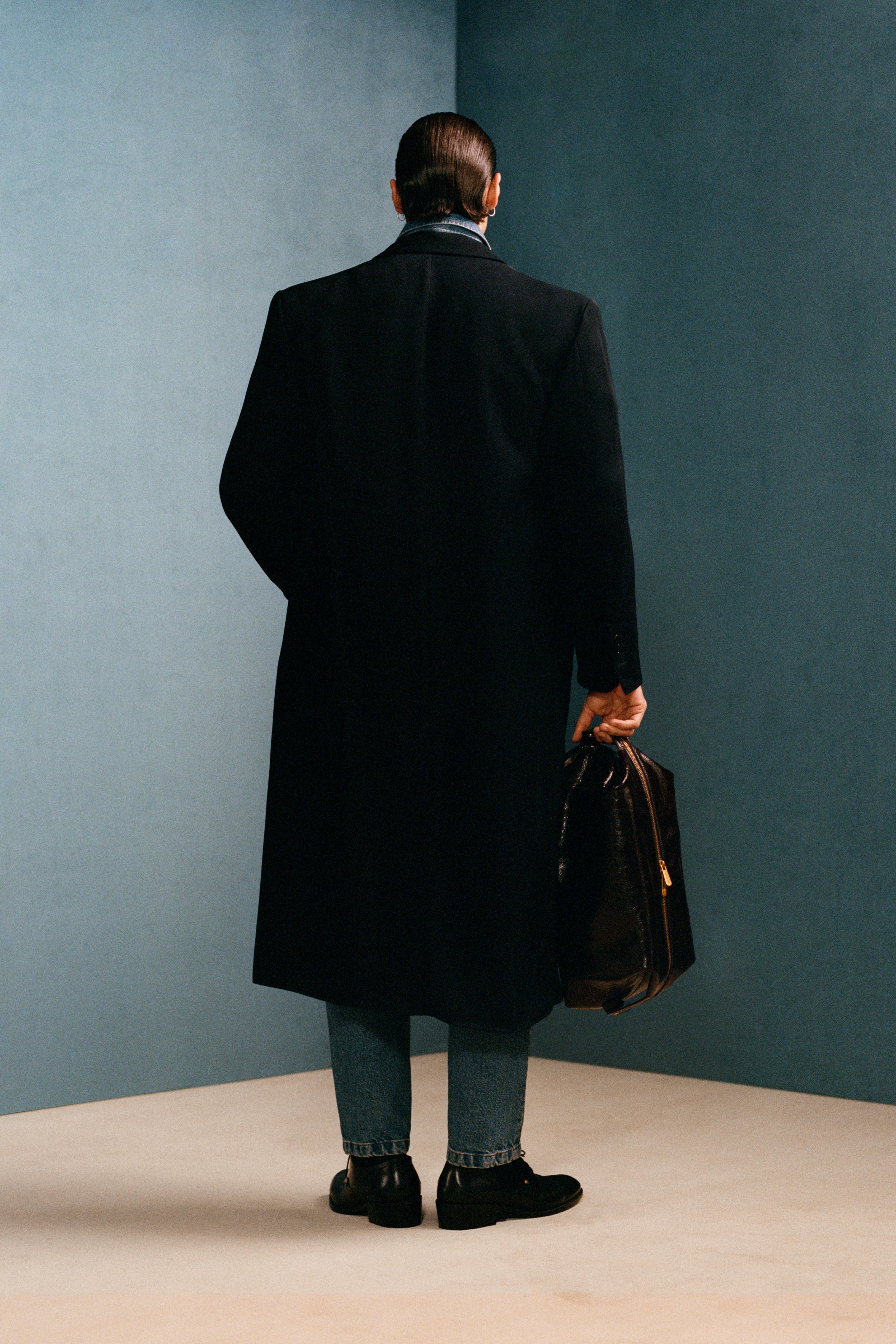 WILLY CHAVARRIA X ZARA FLOWY COAT - Navy blue | ZARA United States