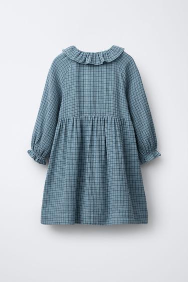 ROBE À CARREAUX TEXTURÉE BENSIMON ® X ZARA - Bleu clair de Zara - Image 1