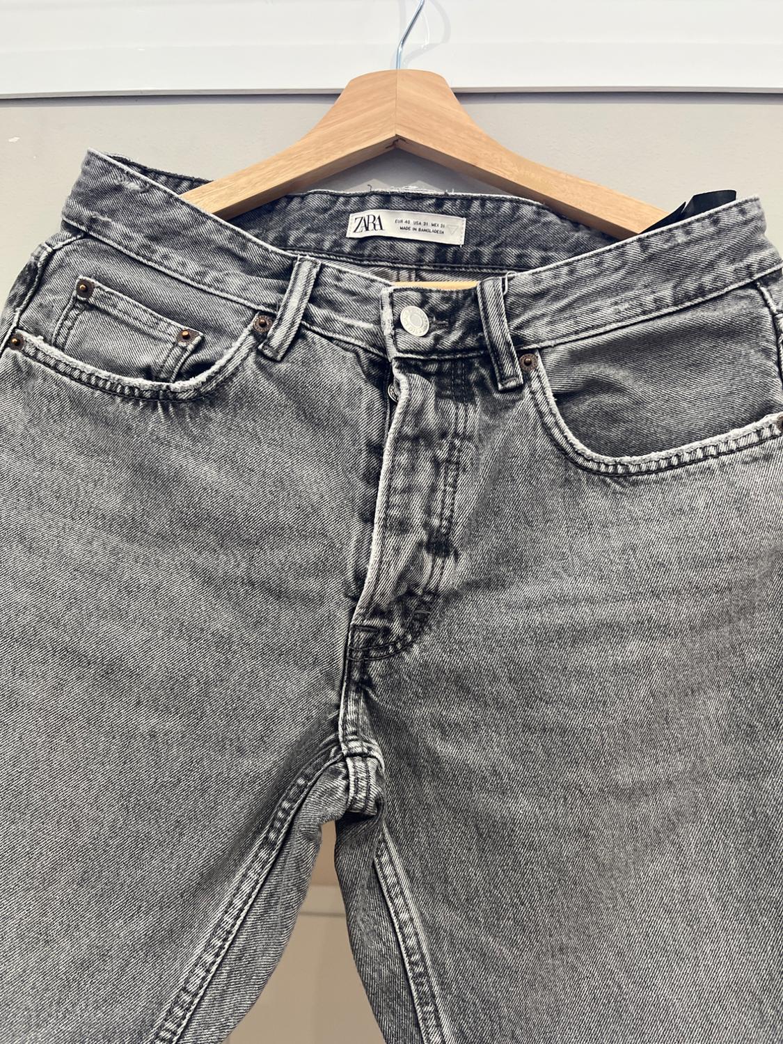 STRAIGHT FIT CROPPED JEANS - Image 3