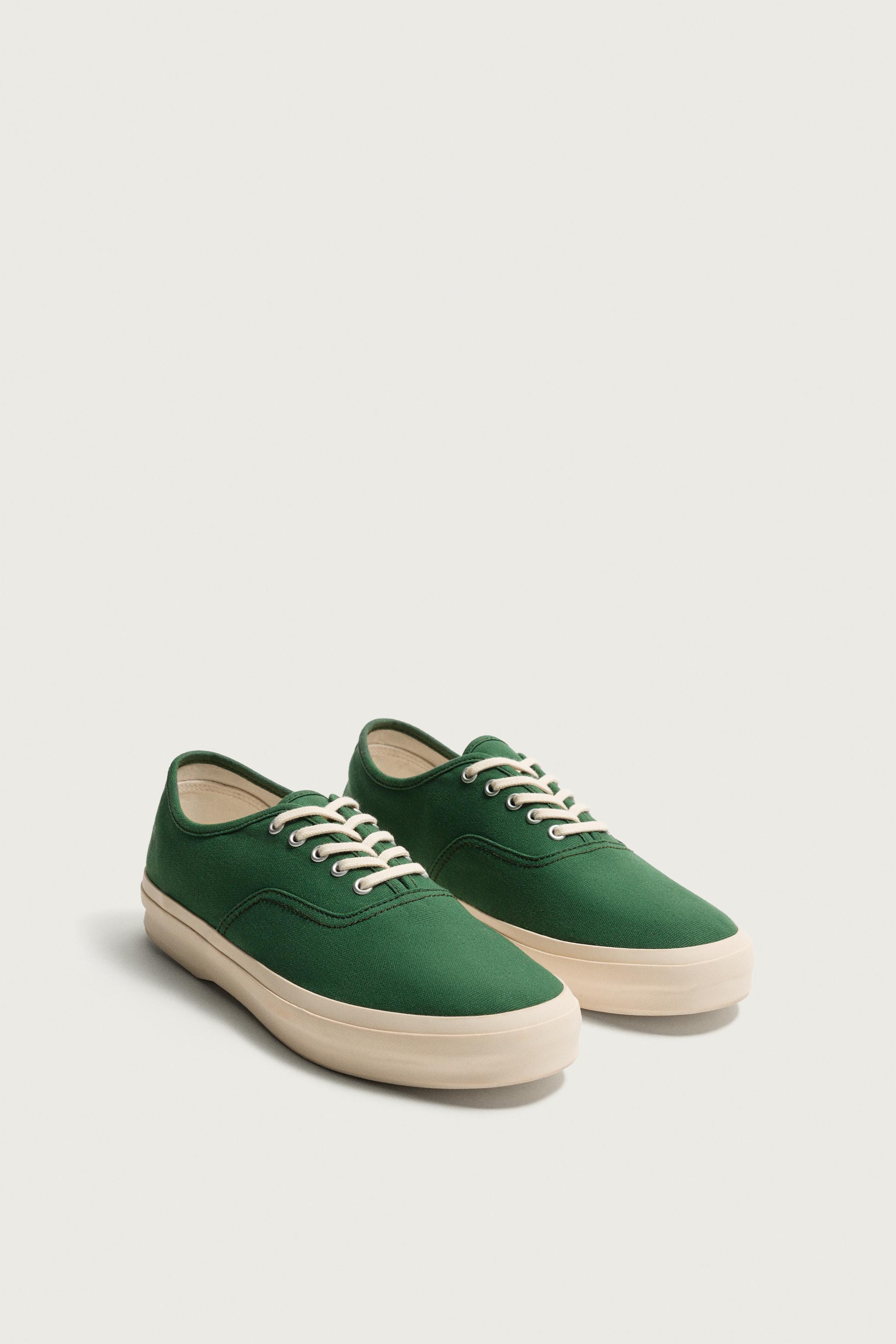 FABRIC SNEAKERS — Green