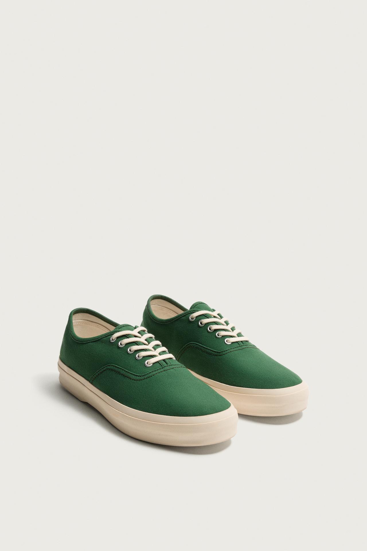 FABRIC SNEAKERS — Green