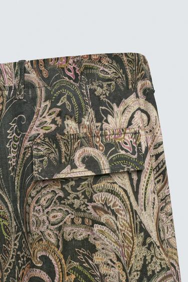 PAISLEY BARREL FIT CARGO TROUSERS - Printed by Zara - Image 8