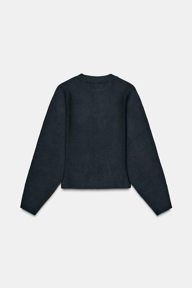 PLAIN KNIT JUMPER - Petrol blue by Zara