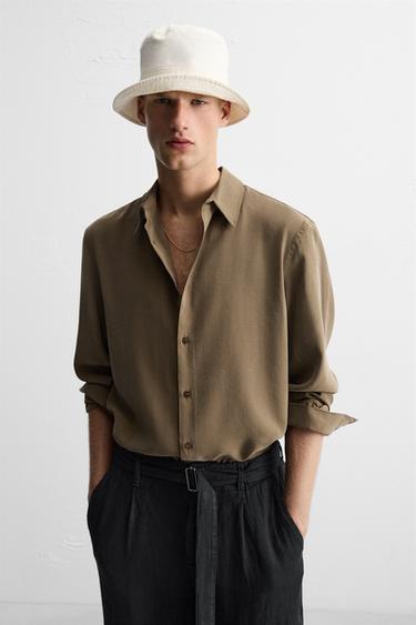 PANTALON 100 % LIN CEINTURE - Noir de Zara - Image 5