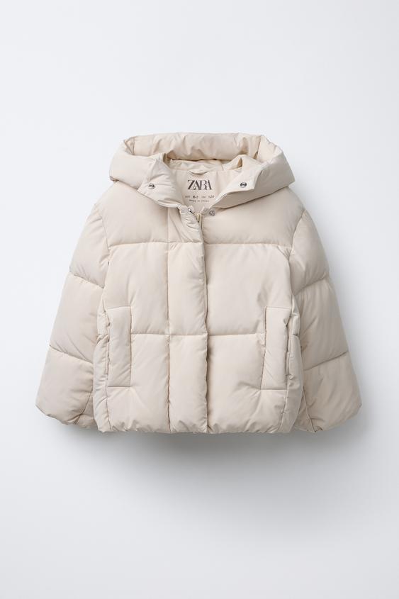 Fur Cream Zara Puffer Jacket Cream Zara Puffer Coat HOODED PADDED