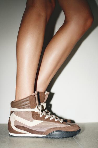 BASKETS MONTANTES - Marron de Zara - Image 1