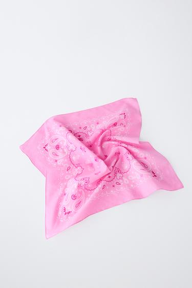 PAISLEY PRINT BANDANA — Pink 2