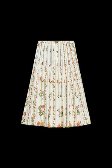 FALDA TABLAS FLORES ZW COLLECTION - Multicolor de Zara