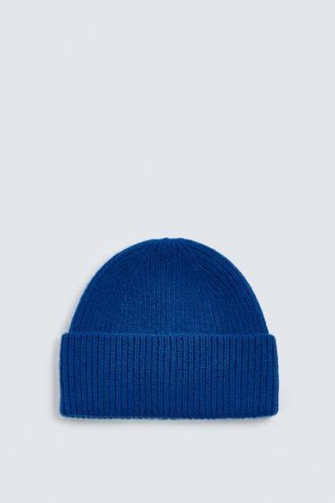AARON LEVINE X ZARA 100% CASHMERE BEANIE - Bluish by Zara