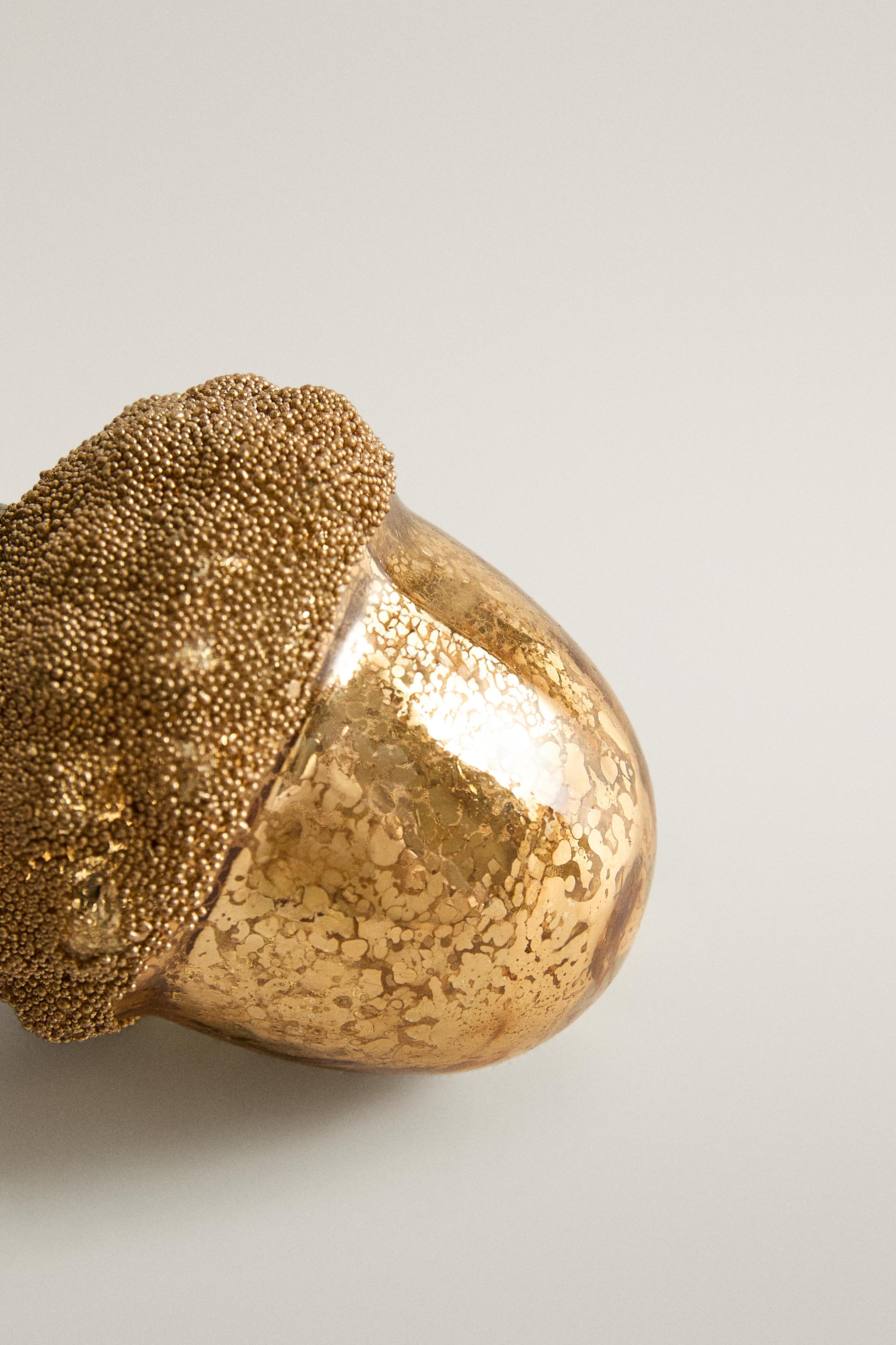 GLASS ACORN CHRISTMAS TREE ORNAMENT