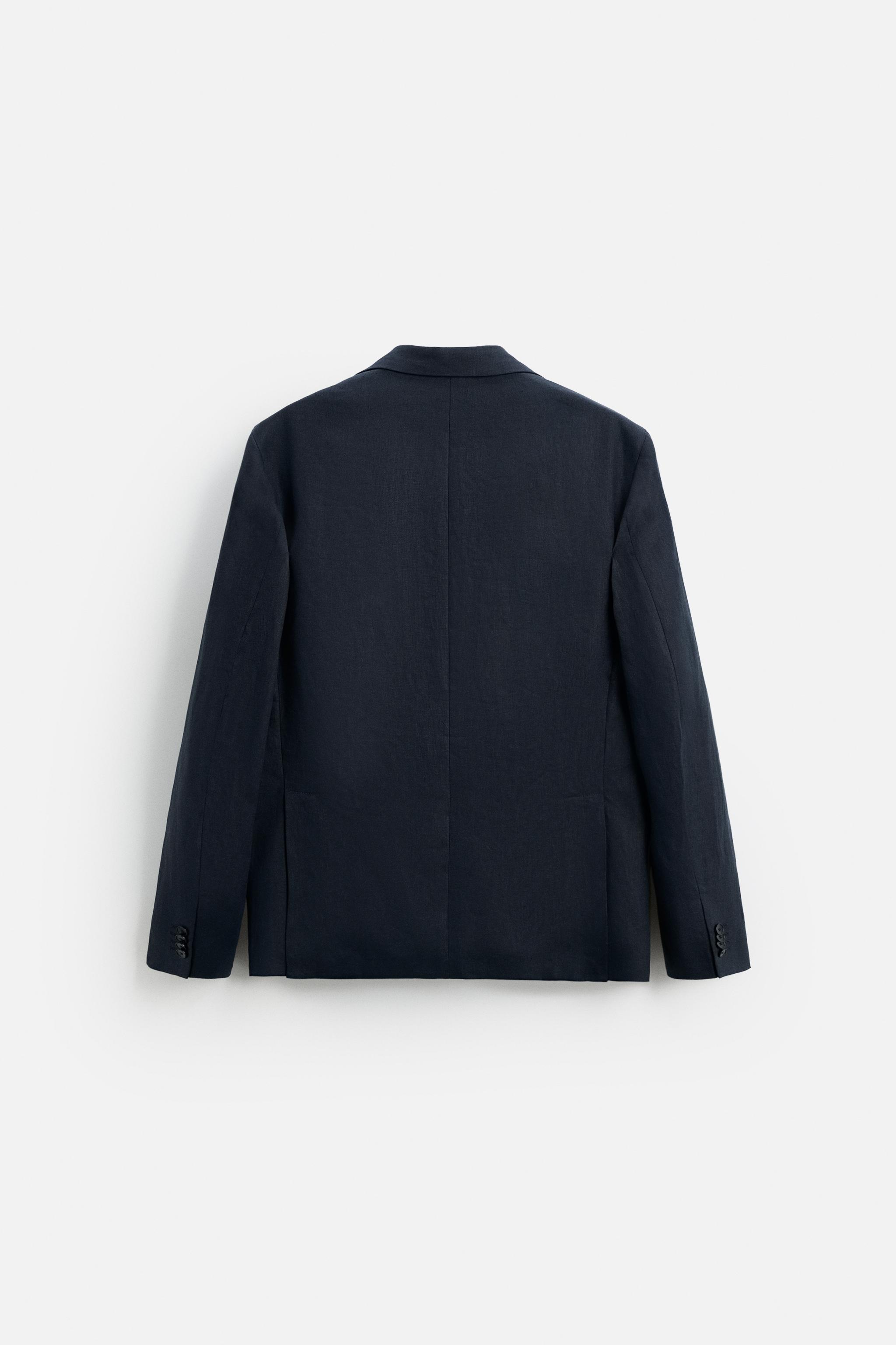 100％リネンスーツブレザー - ネイビーブルー | ZARA Japan / 日本
