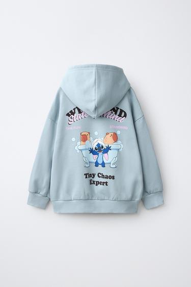 SWEAT À CAPUCHE LILO & STITCH © DISNEY - Bleu clair de Zara