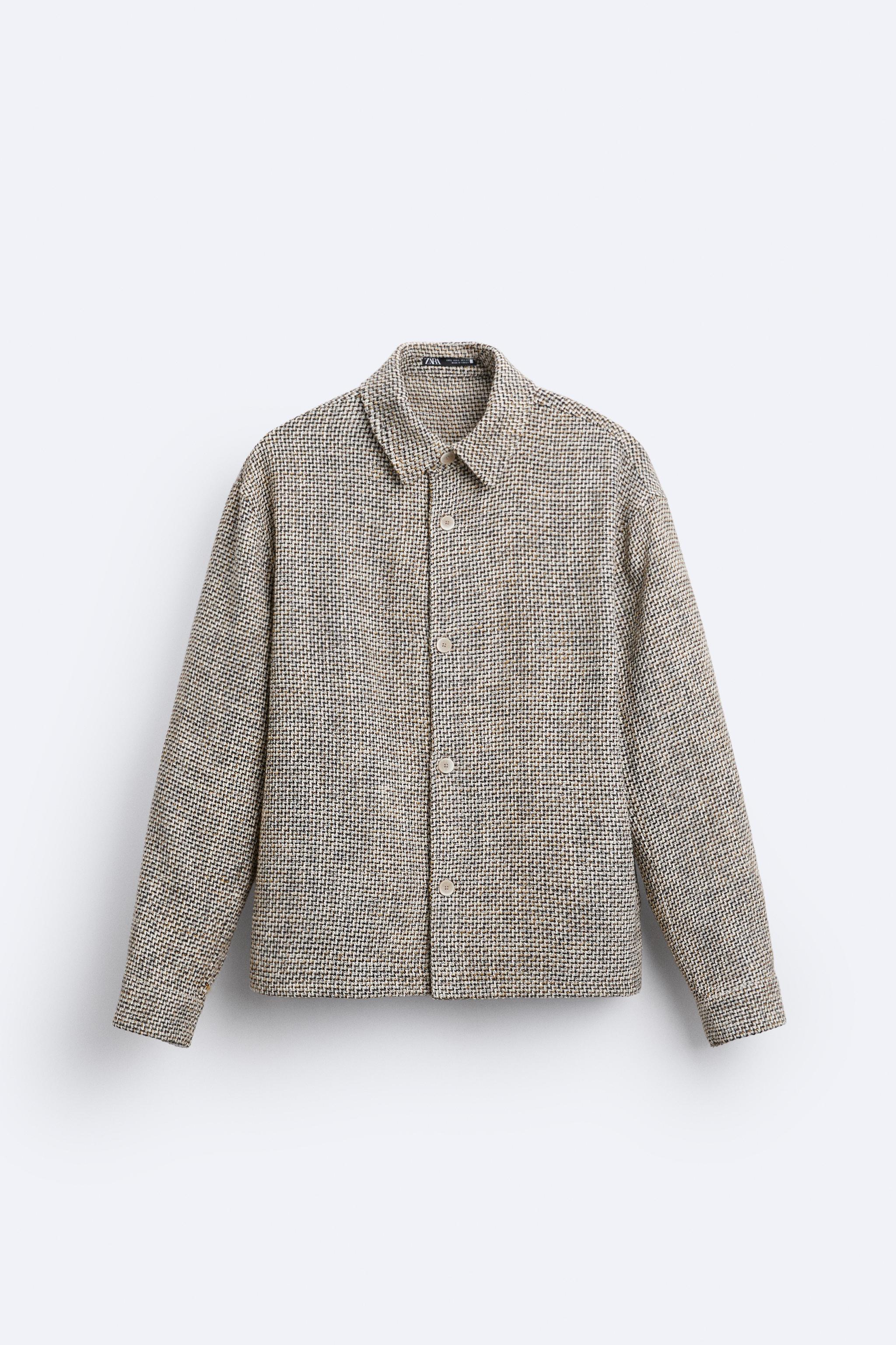 テクスチャーシャツジャケット - ゴールデンブラウン | ZARA Japan / 日本