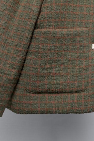 VESTE À CARREAUX BRANDENBOURG - Vert olive de Zara - Image 5