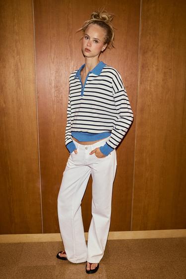 POLO EN MAILLE À RAYURES - rayures de Zara - Image 0