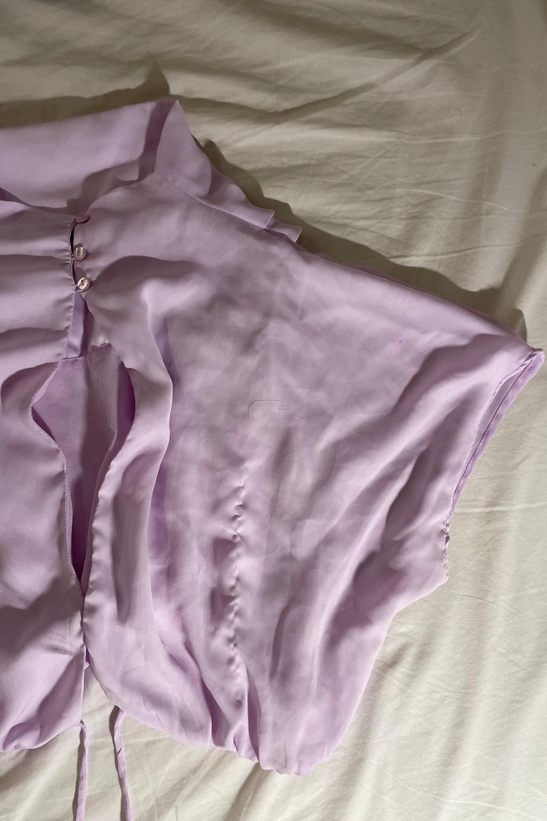 SATIN TOP WITH DRAPED DETAIL - Image 5