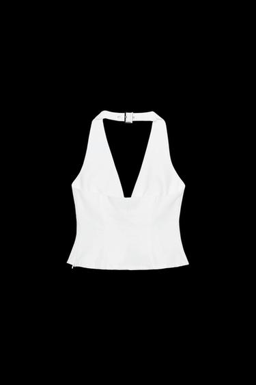 BOW CROP TOP - White by Zara