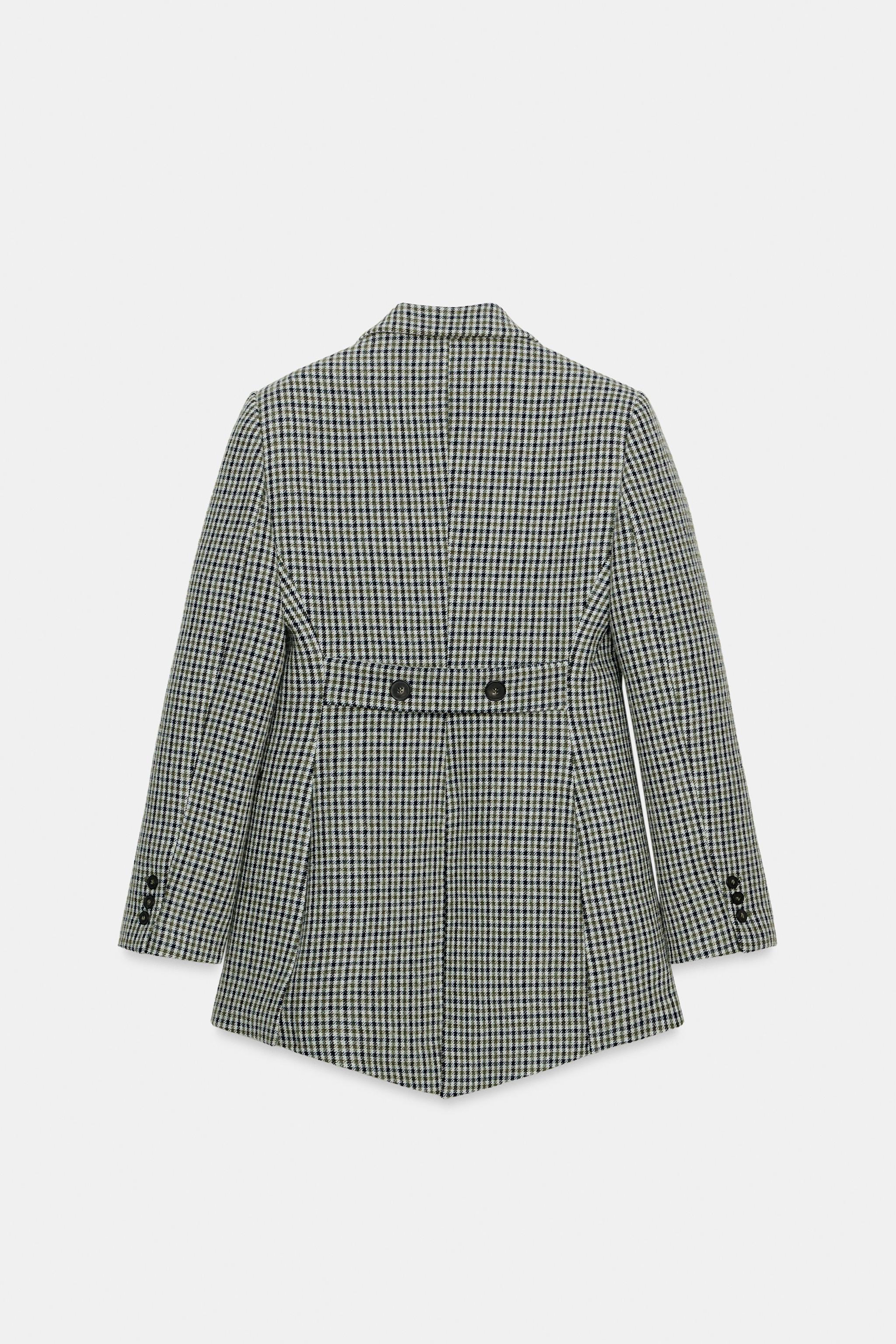 ZW COLLECTION LIMITED EDITION ASYMMETRIC CHECK WOOL BLAZER