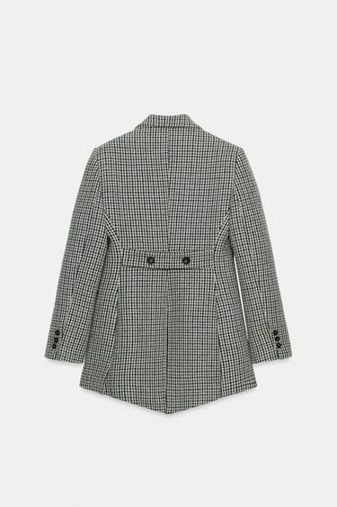 BLAZER ASYMÉTRIQUE À CARREAUX AVEC LAINE ZW COLLECTION LIMITED EDITION - Pierre de Zara - Image 7