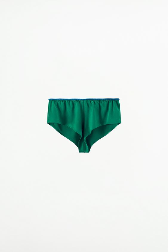 Zara Green Printed Pants