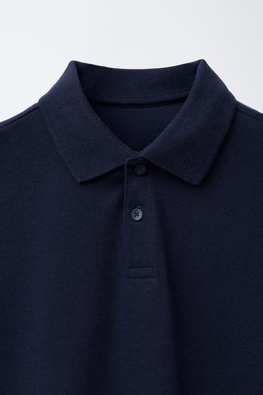 POLO PIQUÉ BASIQUE - Bleu marine de Zara - Image 2