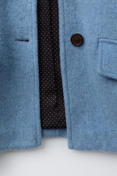 MANTEAU EN LAINE - Bleu clair de Zara - Image 7