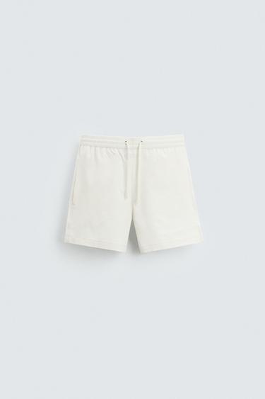 SEERSUCKER ZWEMSHORT - Ecru van Zara