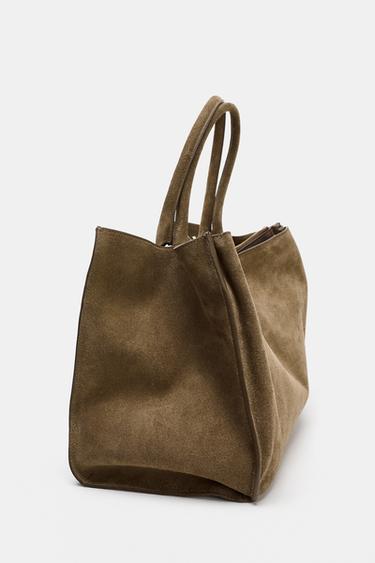 SAC MAXI CITY CUIR - Gris taupe de Zara - Image 6