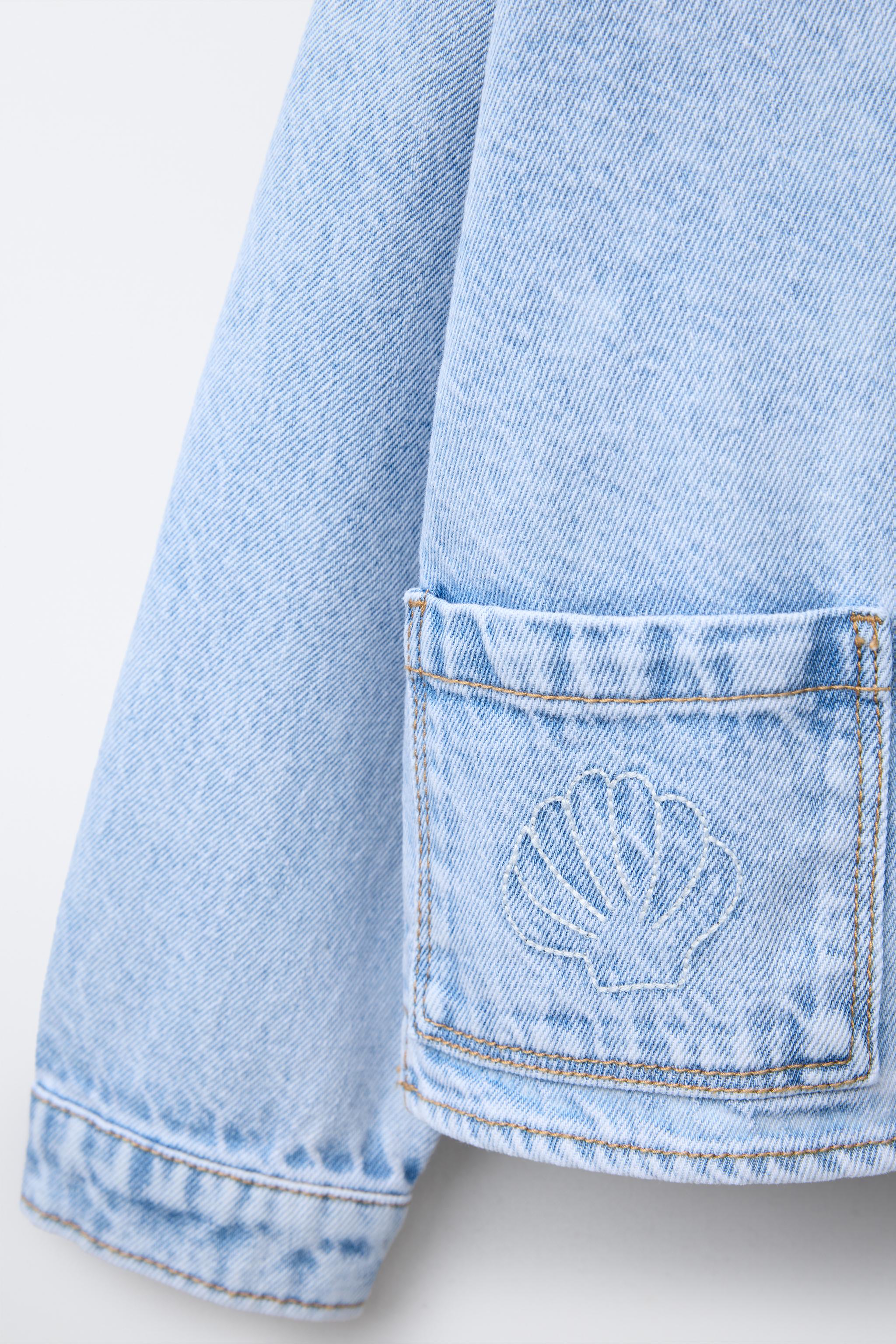 刺繍入りデニムジャケット - ライトブルー | ZARA Japan / 日本