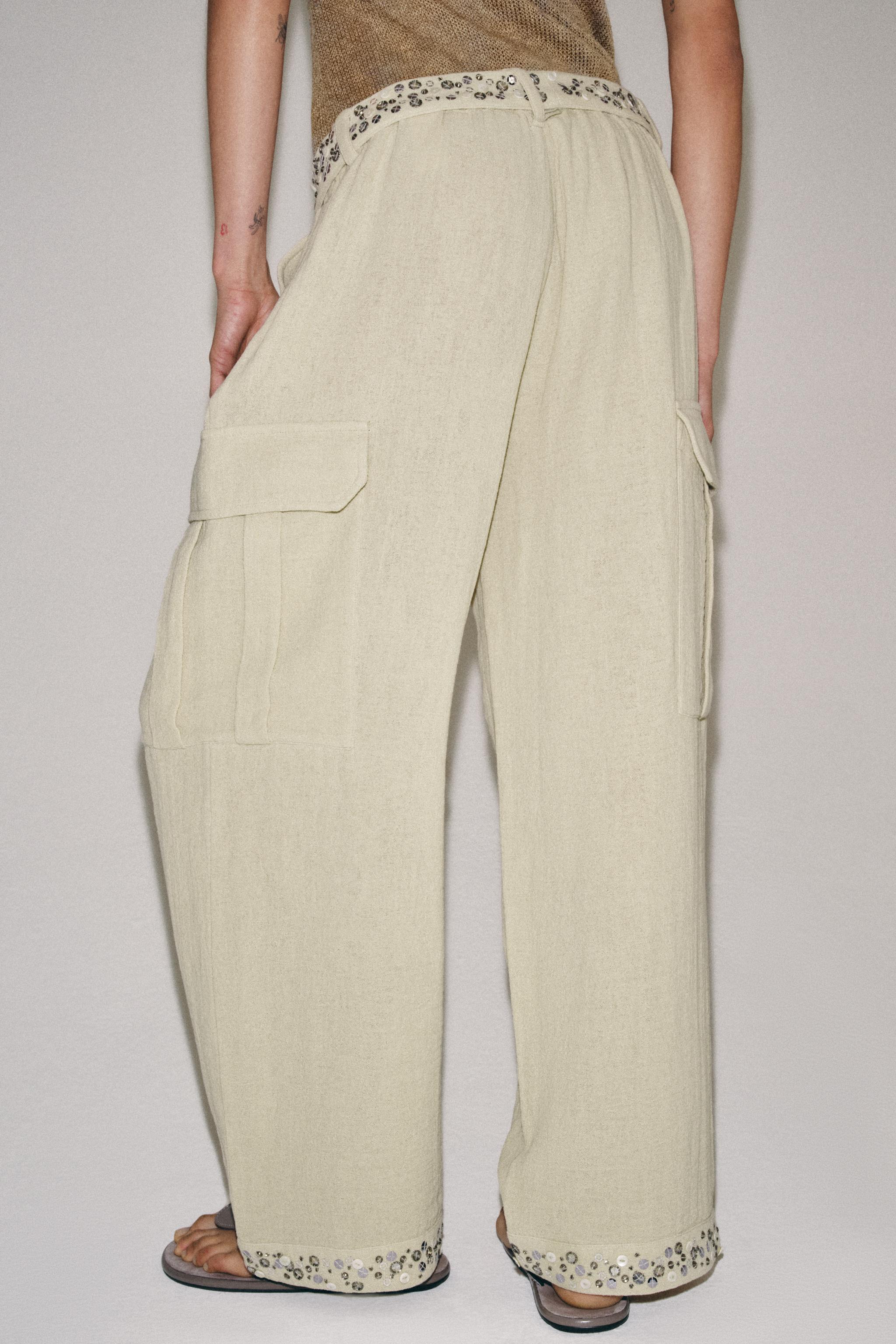 SEQUIN CARGO PANTS ZW COLLECTION
