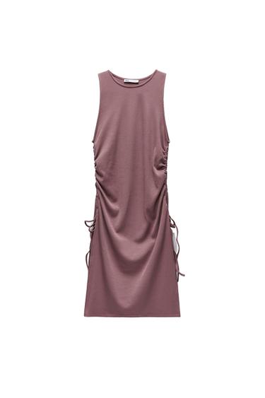 RUCHED RIBBED TOP TRF