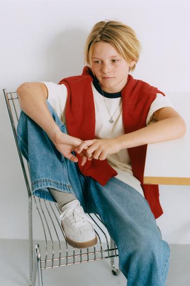 LEATHER SNEAKERS - White by Zara