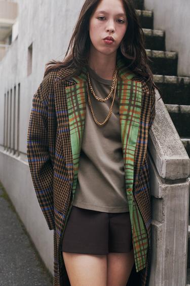 FAUX LEATHER MINI SHORTS - Dark aubergine by Zara