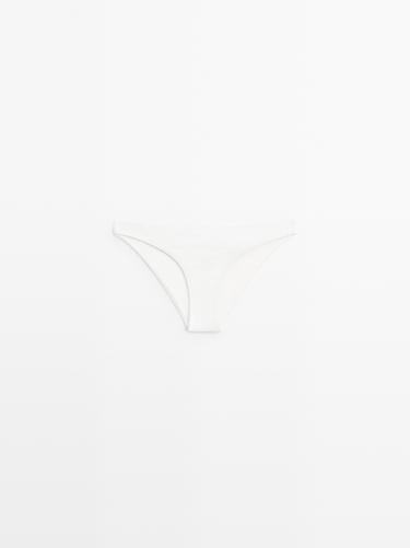 Zara Textured bikini bottoms - Oyster-white