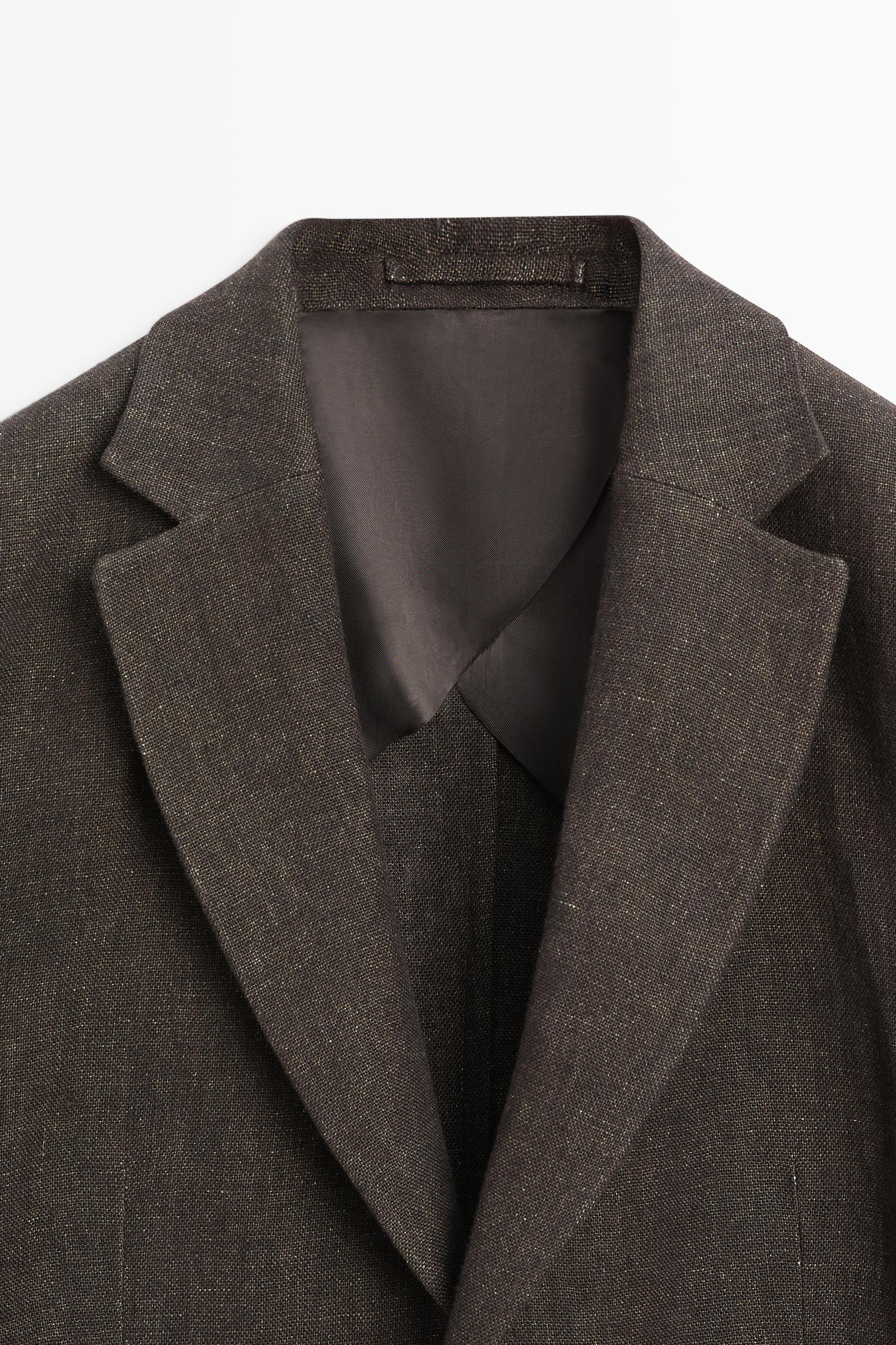 Veste chinée 100 % lin