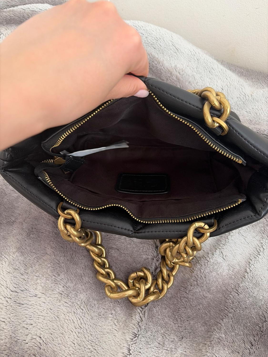 QUILTED CITY BAG WITH CHAIN STRAP - Image 3