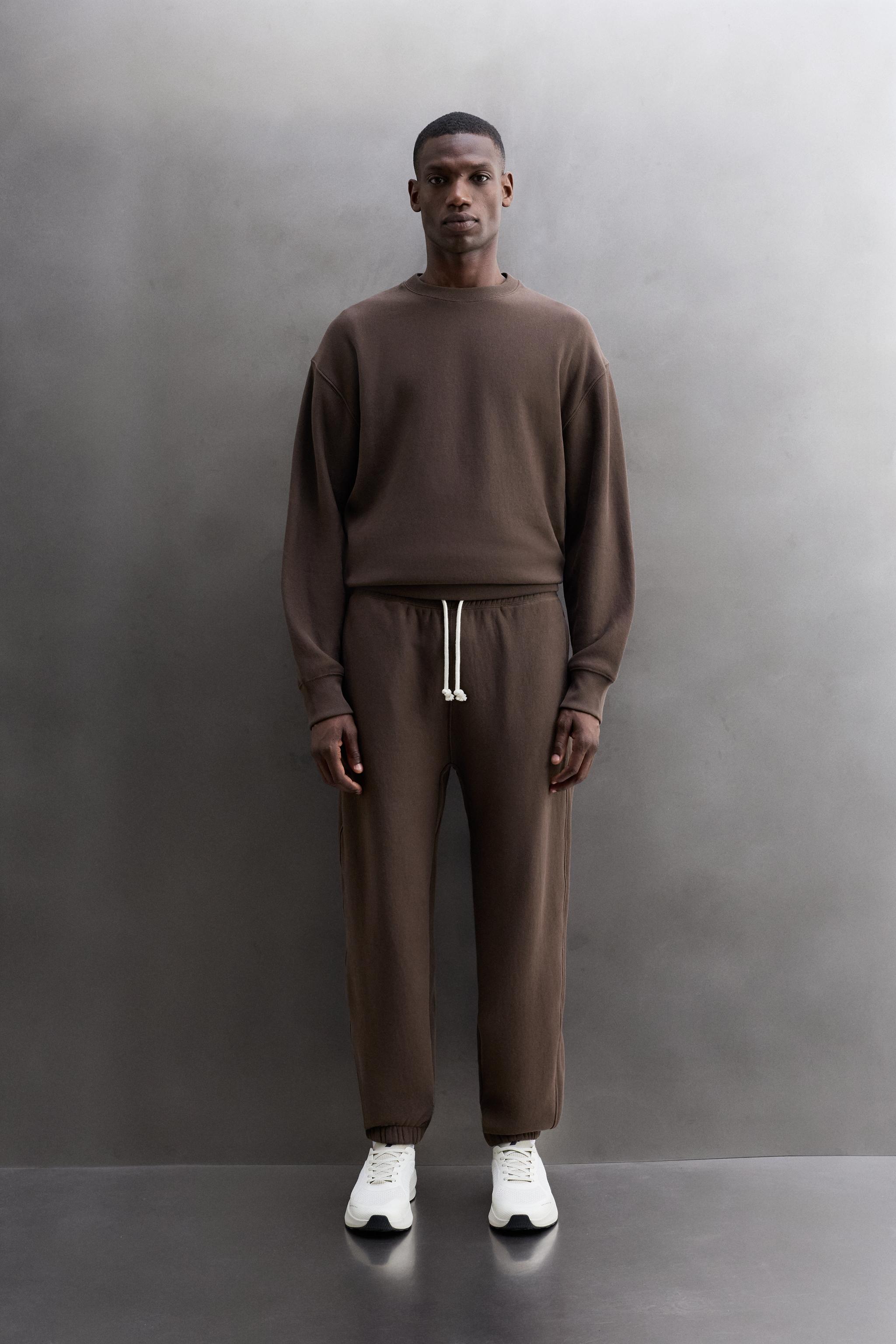Мужские худи Zara COTTON CREWNECK SWEATSHIRT