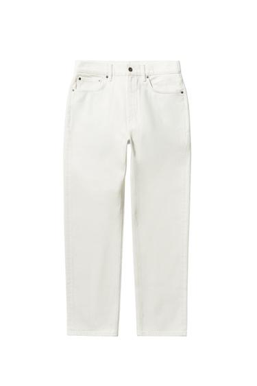 STRAIGHT ANKLE FIT JEANS - White by Zara