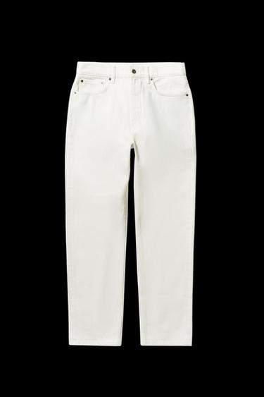 STRAIGHT ANKLE FIT JEANS - White by Zara