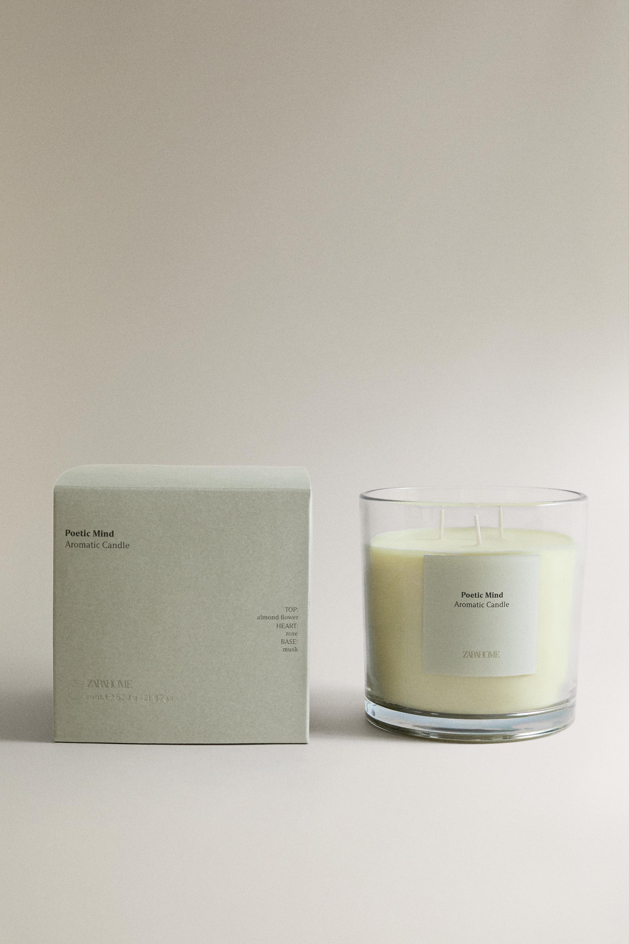(620 G) POETIC MIND SCENTED CANDLE — Dusty pink