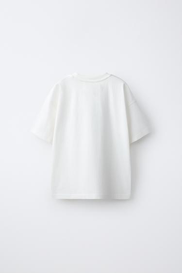 TEXT PRINT T-SHIRT — Oyster-white 2