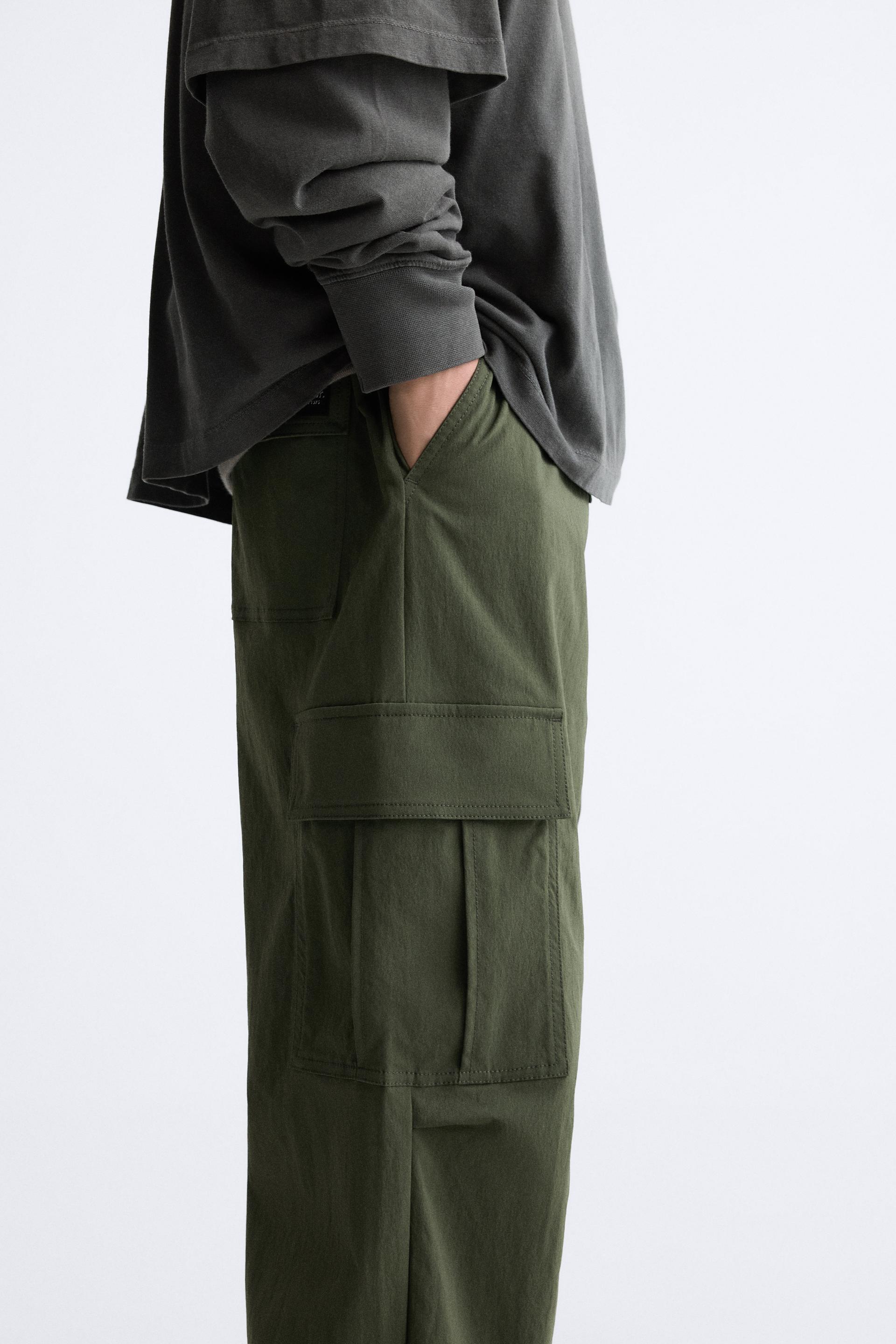 ZARA WOMEN WAIST Parachute Cargo Trousers Size Xs £24.99 - PicClick UK