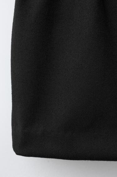 JUPE-SHORT À PLIS PLATS AVEC BOUCLE - Noir de Zara - Image 3
