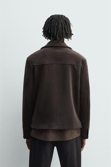 REGULAR FIT VELVET JACKET - Chocolate by Zara - Image 2