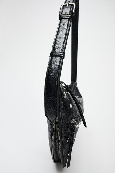 SAC BANDOULIÈRE STYLE ROCK À CLOUS - Noir de Zara - Image 4